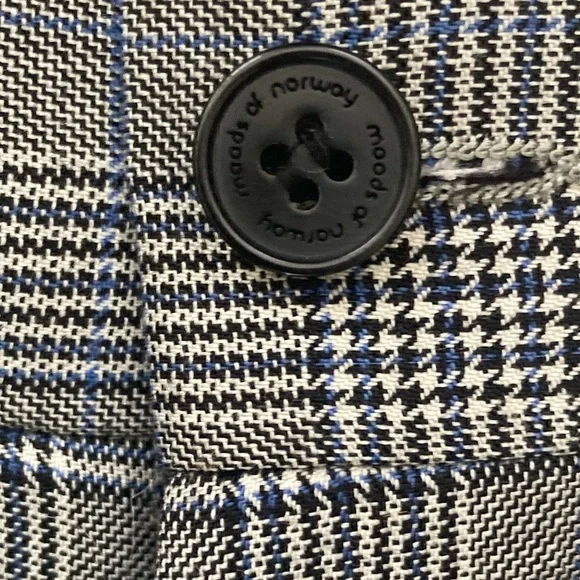 Moods of Norway Wool Glen Plaid Dress Pants Men's Tailored Norwegian Designer